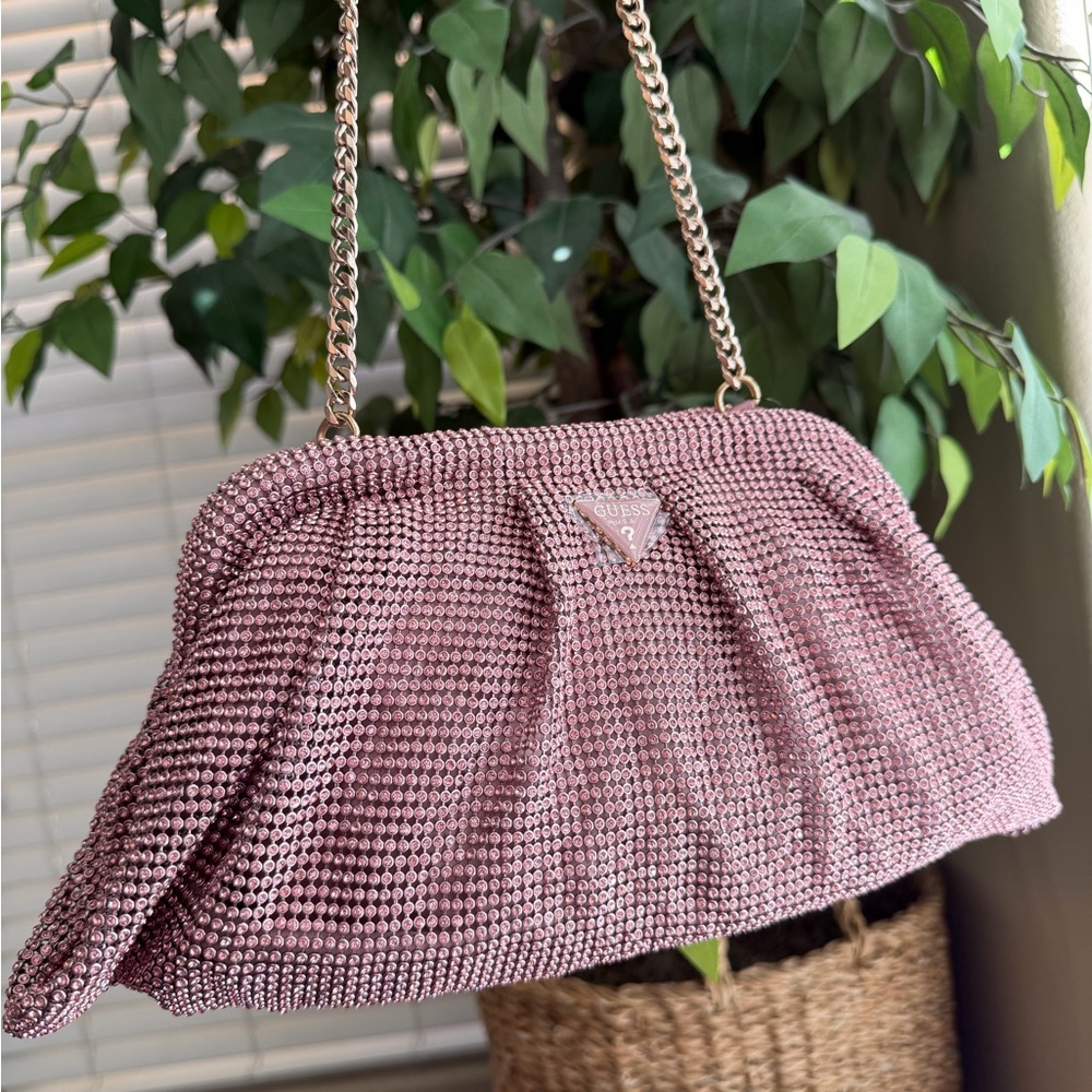 GUESS Zalina Rhinestone Frame Clutch